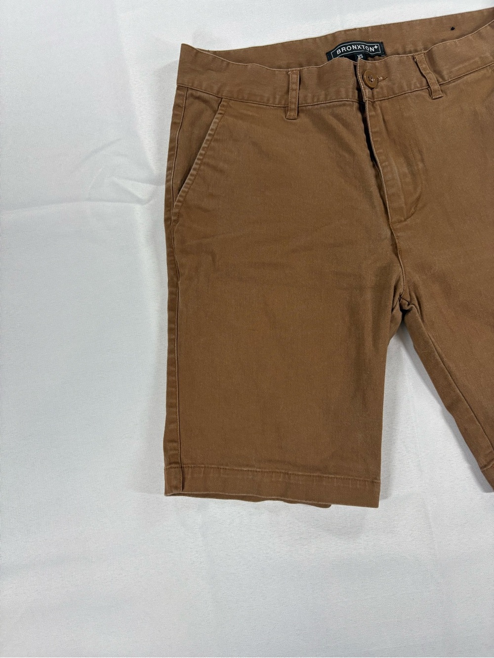 Bronxton Brown Stretch Chino Shorts Men’s XS - Picture 2 of 8